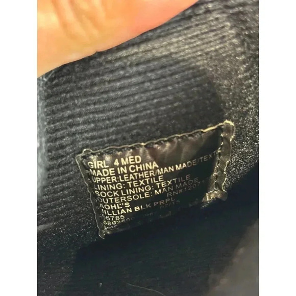 Totes Girls Juliet Water Resistant Leather Rain Snow Boots Purple Sz 4 - Picture 10 of 10